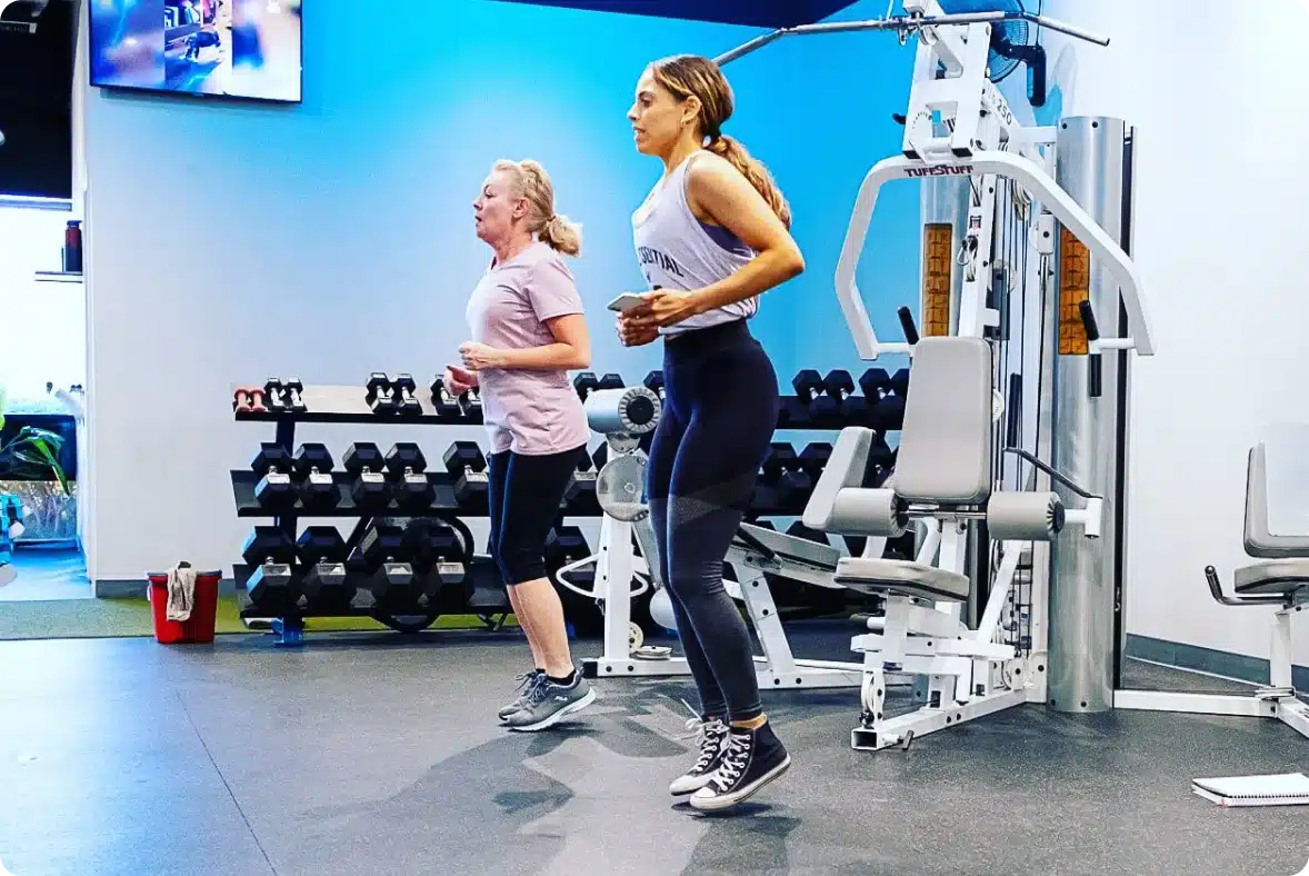Active adult training with a personal coach at the Everybitfit Scottsdale studio