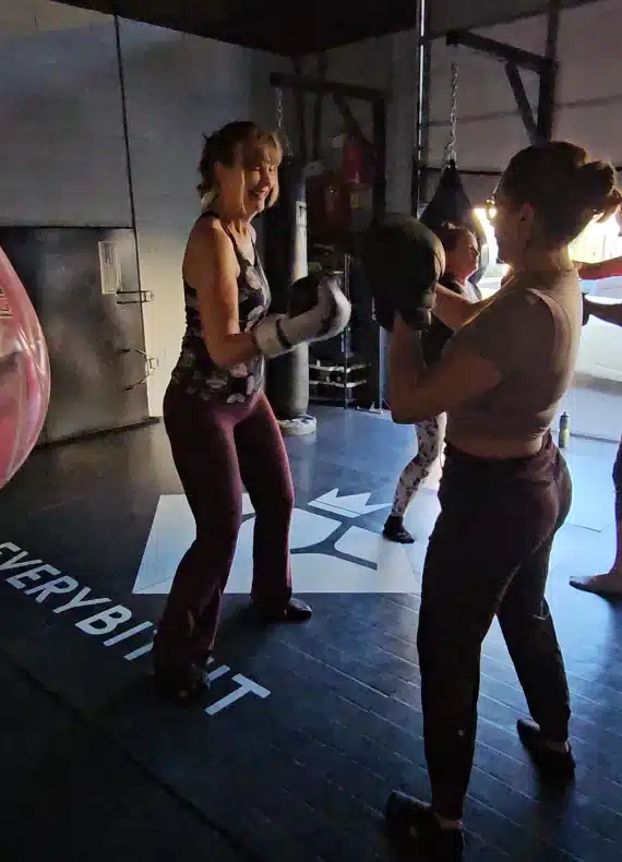 Kickboxing training session with a coach at Everybitfit Scottsdale